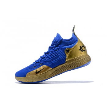 Nike KD 11 Royal Blue Metallic Gold Shoes